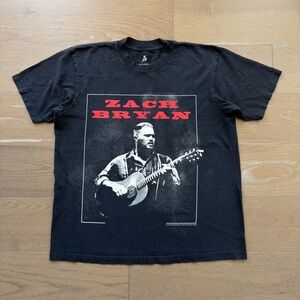 Zach Bryan Tour Black Graphic T-Shirt “Quittin Time” Size Large